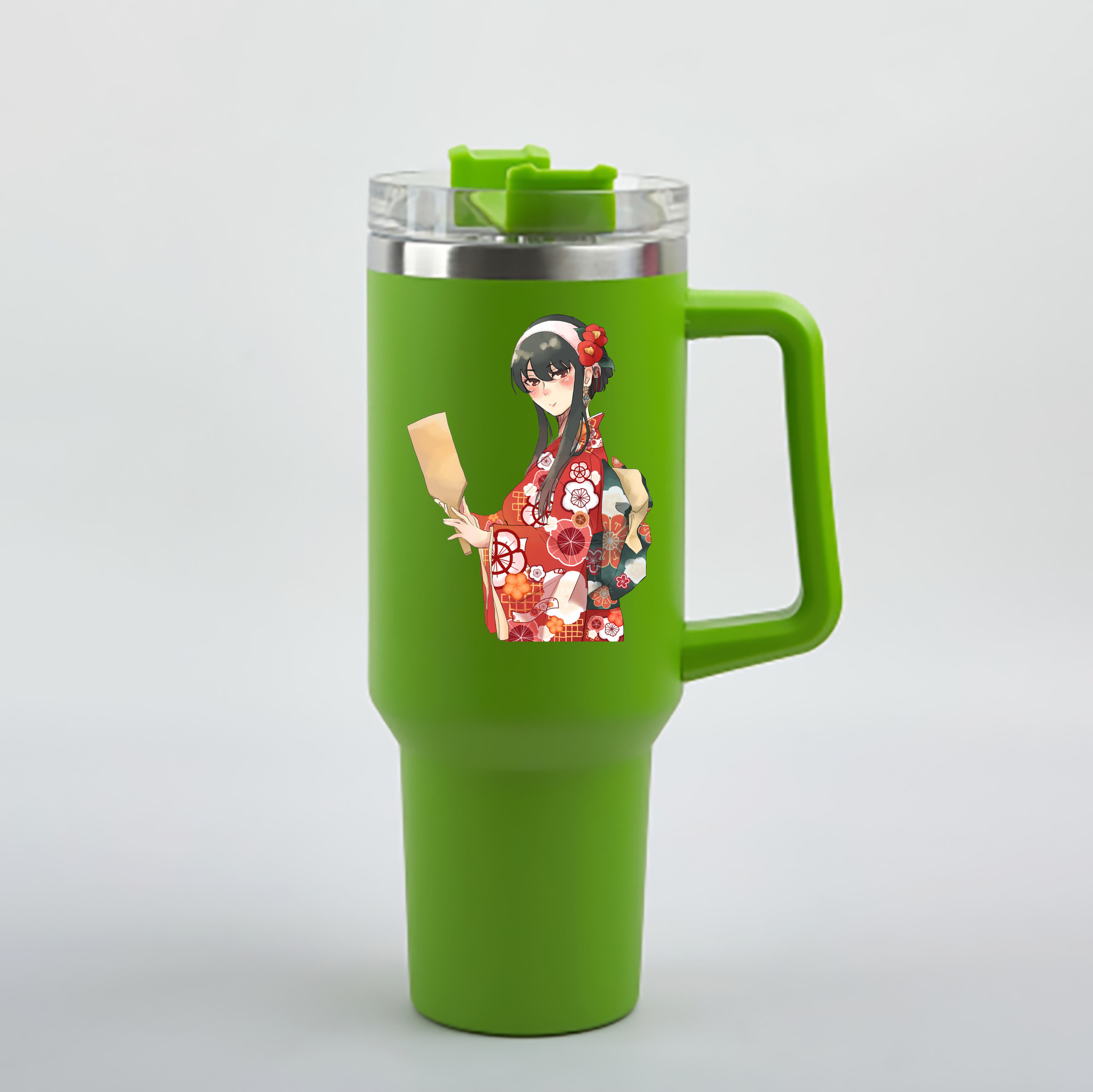 （画像用） SPY×FAMILY间谍家家酒 1200mL車用タンブラー - クリスタルステッカー（プラスチックストロー付き）